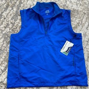 NWT blue weather vest pullover size small